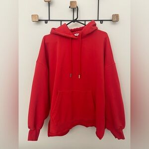 Athleta Oversized Heavyweight Terry Hoodie - Red, Small